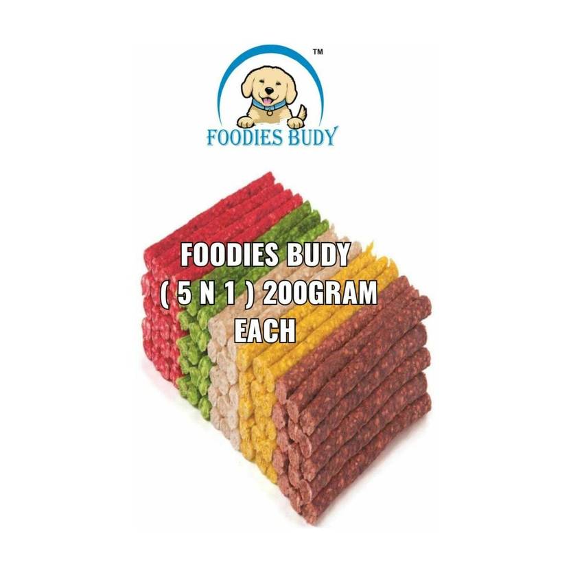 Foodies Budy MUNCHY 5 IN 1 Beef Dog Chew