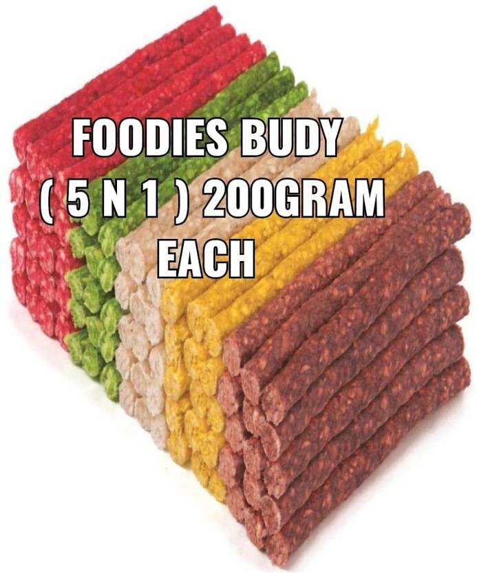 Foodies Budy Multi 5 in 1 Mint, Mutton, Chicken, Beef Dog Chew