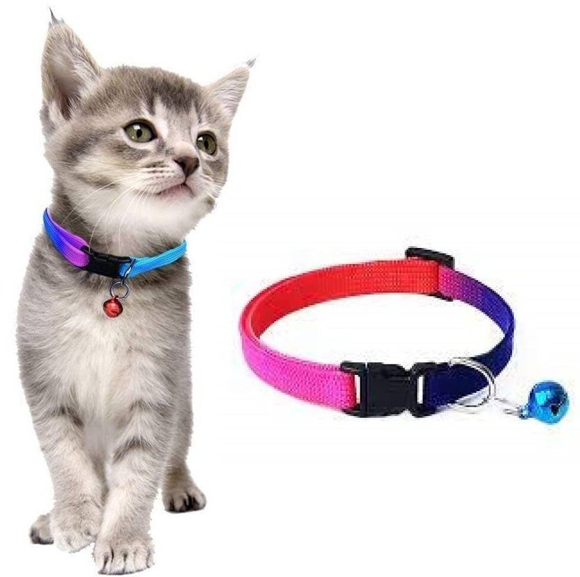 AKEnnterprises 15 MM Rainbow Nylon Collar for Small and Medium Dogs and Cats Puppy -1 Pcs Dog & Cat Everyday Collar