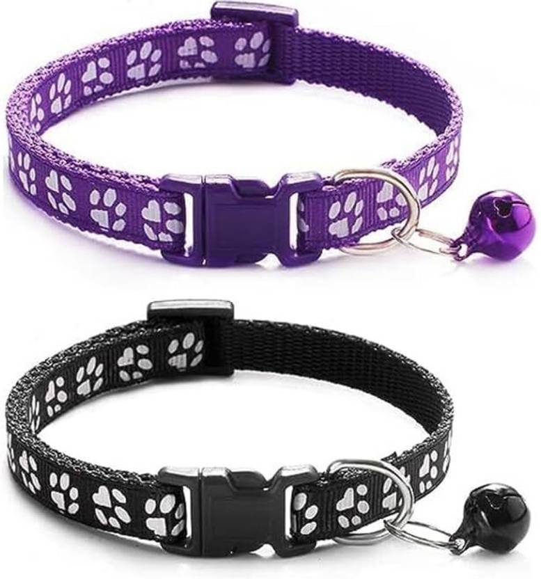 AKEnnterprises 2 pcs Collar paw Collar for Your Cat, Kitten, Pupies Dog Size 10 MM Random Color Dog & Cat Everyday Collar