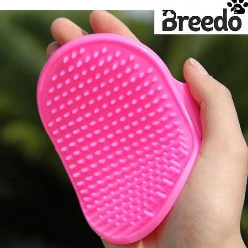 Breedo High Quality Imported High Quality Pet Scrub Bathing Gloves Brush Comb Basic Comb for  Dog & Cat, Dog, Monkey, Rabbit, Hamster