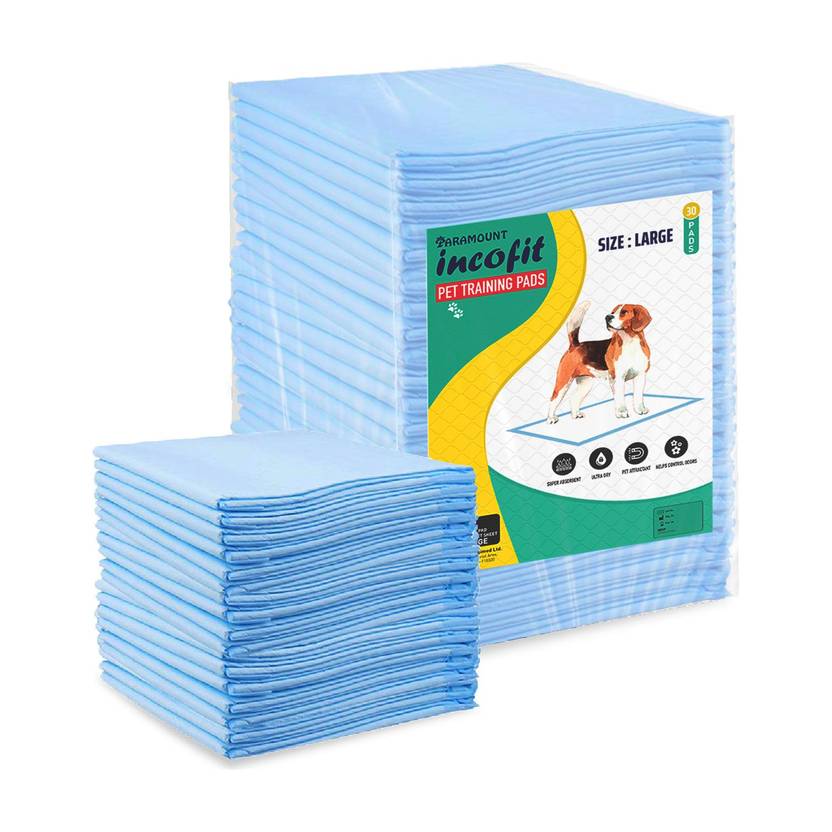 Incofit Pet Training Pads, Super Absorbent, Water Proof, Non Slippery, 60X90cm, Large Disposable Dog Diapers