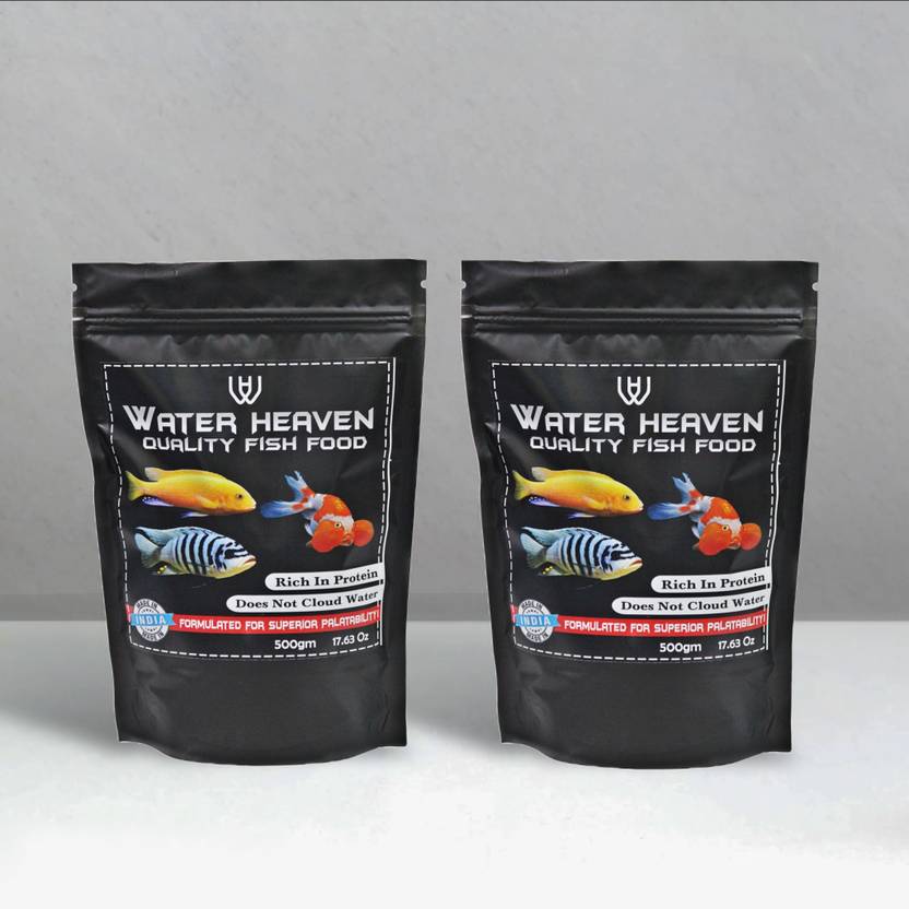 water heaven Growth + Value Pack 1 kg (2x0.5 kg) Dry Adult, New Born, Senior, Young Fish Food