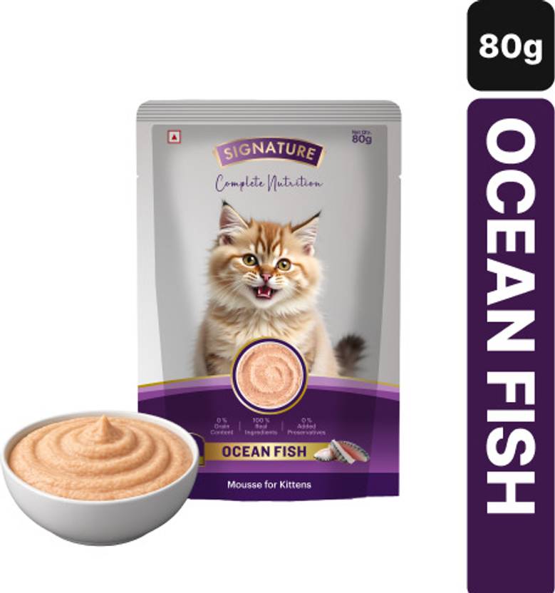 Signature Mousse For Kittens Fish 0.08 kg Wet Young Cat Food