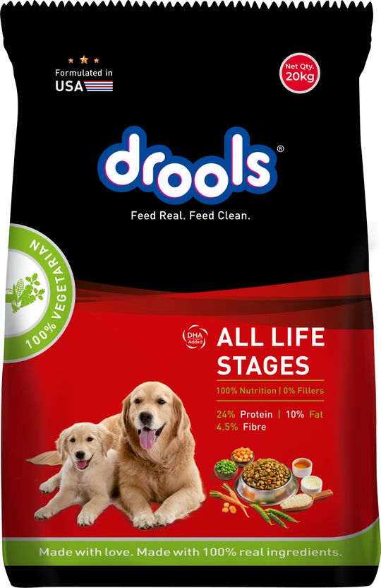 Drools 100% Vegetarian All Life Stages Vegetable 20 kg Dry Adult - Image 1