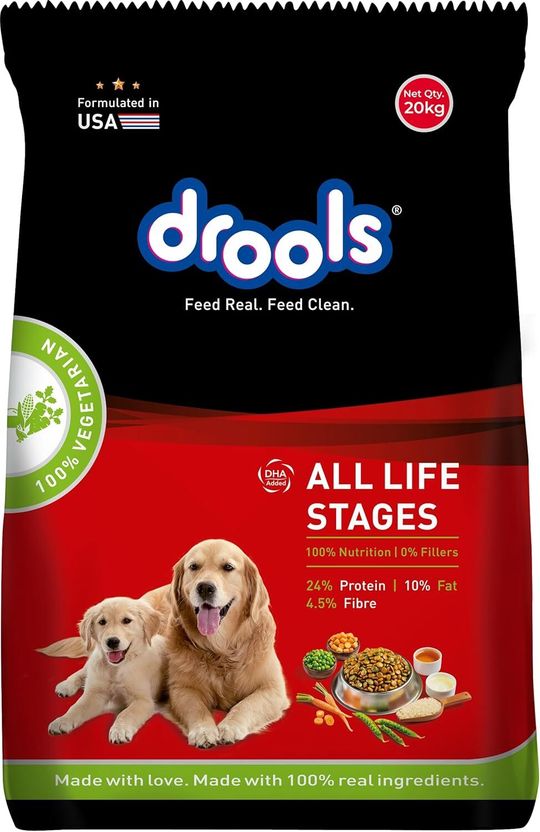 Drools 100% Vegetarian All Life Stages Vegetable 20 kg Dry Adult - Image 10