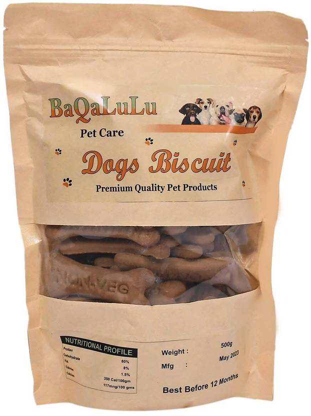 BQL BaQaLuLu dog Biscuits (Mutton Flavor) Milk 0.5 kg Dry Adult Dog