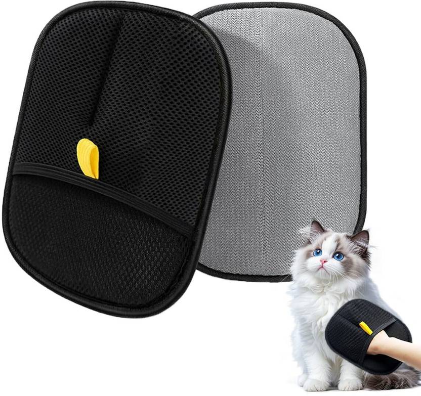 gustave Reusable Pet Hair Removal Gloves for Grooming Cleaning Furniture and Pets Grooming Gloves for Dog & Cat