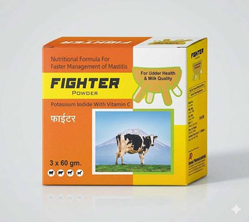 Aurous Fighter Powder 180 GM, Veterinary Mastitis Medicine Pet Health Supplements