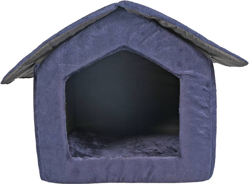 GLOBE OF PETS Foldable Velvet Fabric House/Hut dog bed for Dogs & Cats small breed Cat, Dog