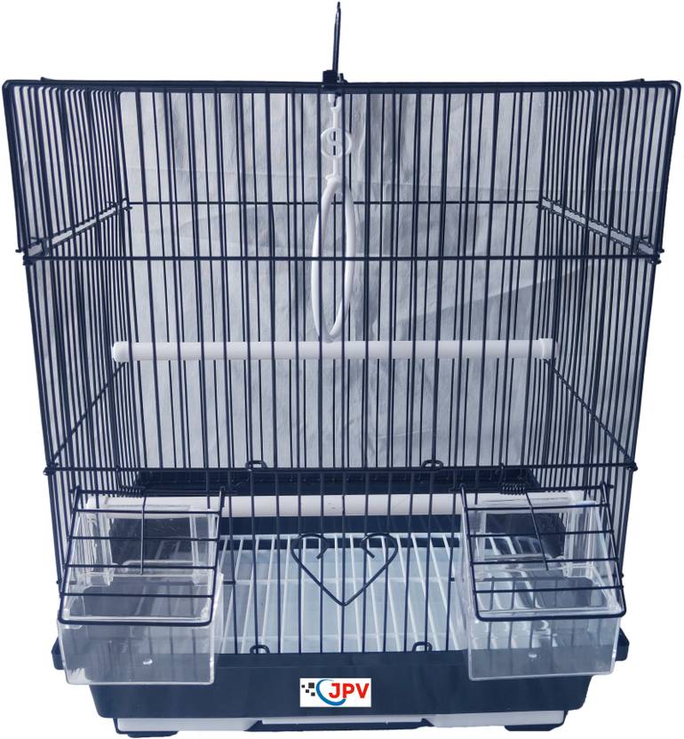 JPV MULTI TRADERS Black Rectangle Birds Cage for Love Bird Cages Parrot