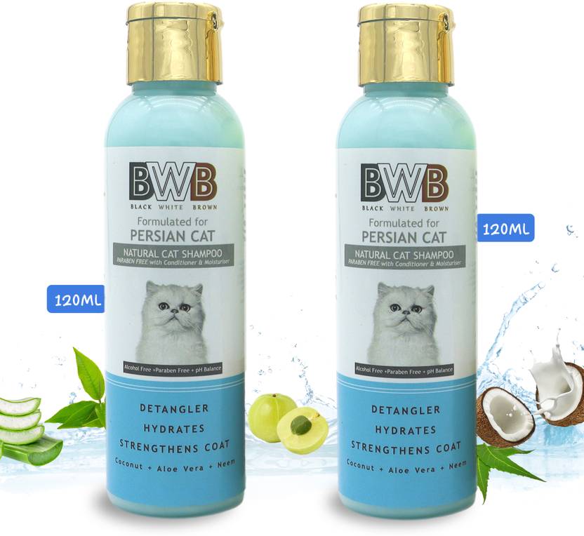 BWB BLACK WHITE BROWN BWB PERSIAN CAT SHAMPOO (pack of two bottle 120ml