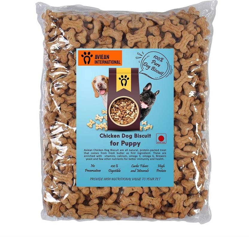 Aviean International Dog Treats 200 gm Oven Baked Soft Puppy Premium Dog Biscuits Chicken Dog Food Chi...