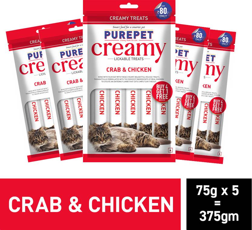 Purepet Creamy Lickable Treat Crab and Chicken Cat Treat
