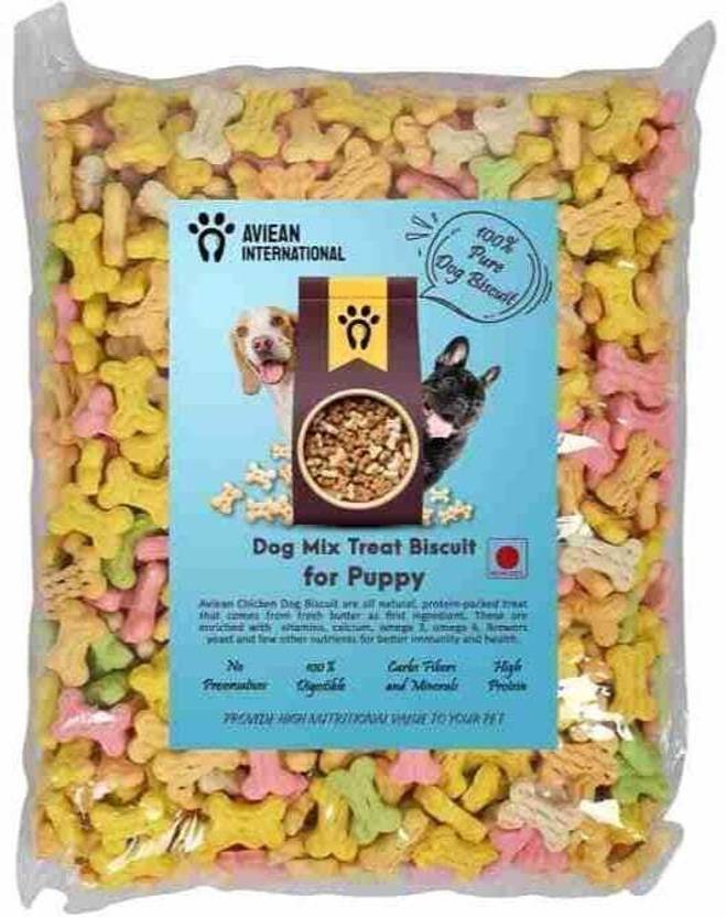 Aviean International Pet Puppy 0.7 kg Dog Biscuit Mix Flavor With Premium Chicken Fresh Oven Baked Chi...