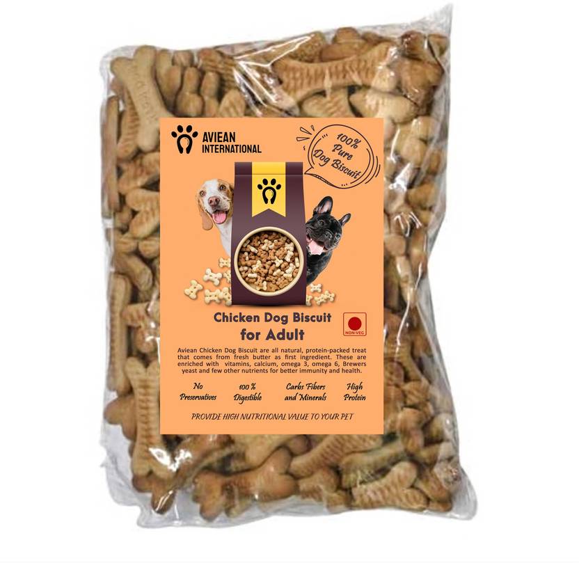 Aviean International Dog Treats 300 gm Oven Baked Soft Adult Premium Dog Biscuits Egg Flavour Chicken ...