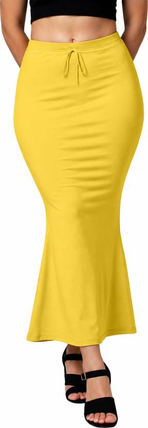 BuyOnn Slim Fit Saree Shapewear Petticoat Yellow Lycra Blend Petticoat