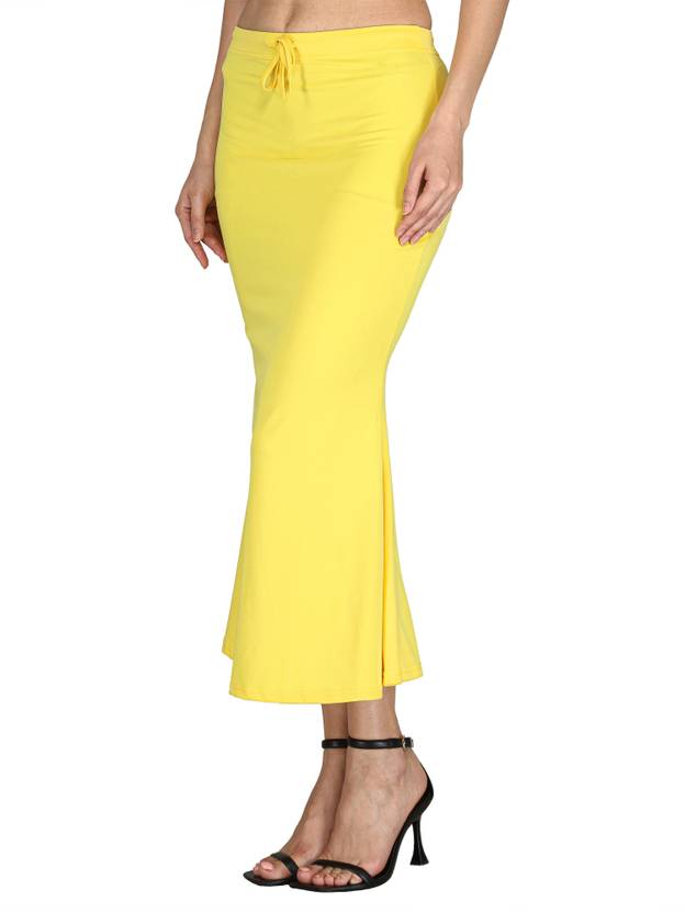 BuyOnn Yellow Saree Shapewear for Women Lycra Blend Petticoat