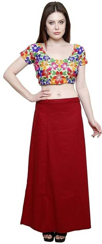 BMG Saree Petticoat Deep Maroon Cotton Blend Petticoat