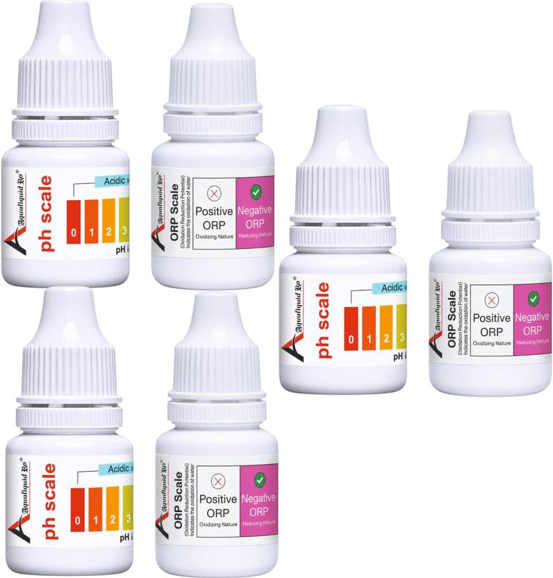 AQUALIQUID RO pH Indicator & ORP Laboratory Grade RO Water Test Kit - 3 Kit Ph Test Strip