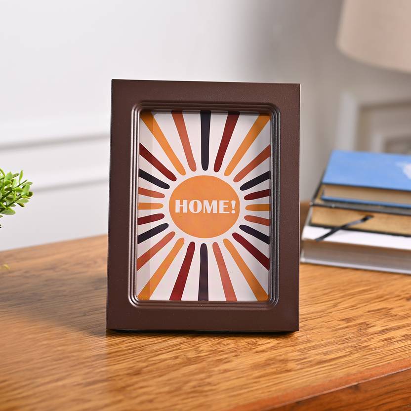 Market99 Brown Plastic Photo Frame Rectanguler Retro Sunburst Matte 21.5 inch 3D