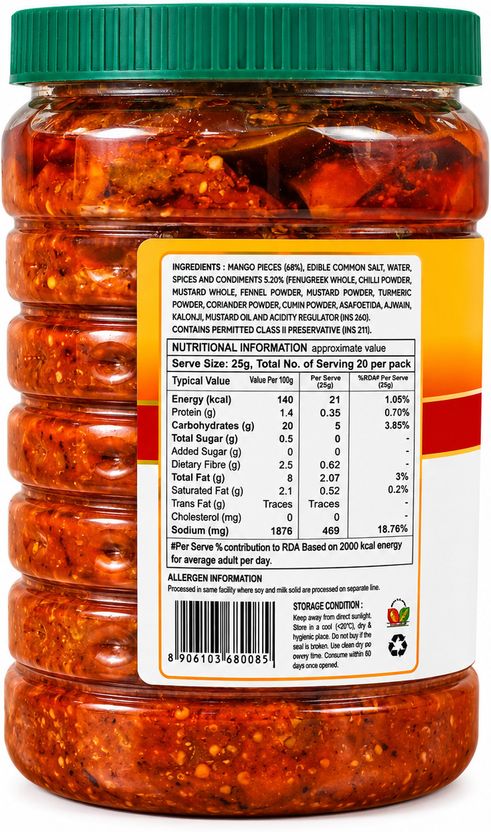 Testo Mango Pickle | Aam ka Achaar With Natural Ingredients (1 Kg...more - Image 2