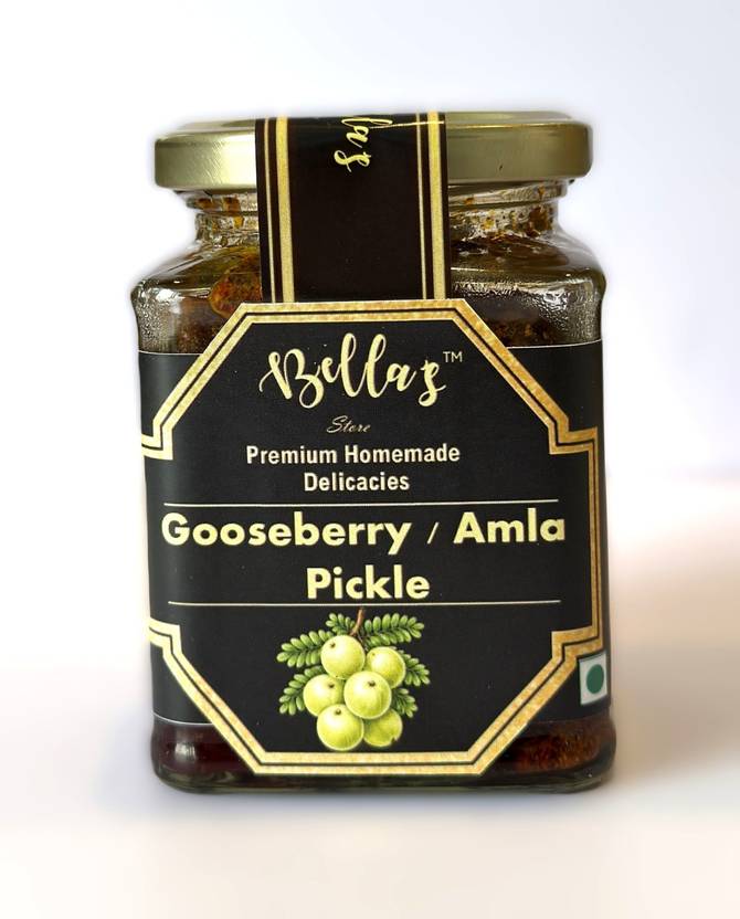 Bella's Store Homemade Authentic South indian Style | Traditional Spicy Ready to Eat Amla Pickle