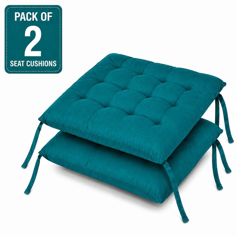 BHEBHA Microfibre Chair Pad Pack of 2 Solid