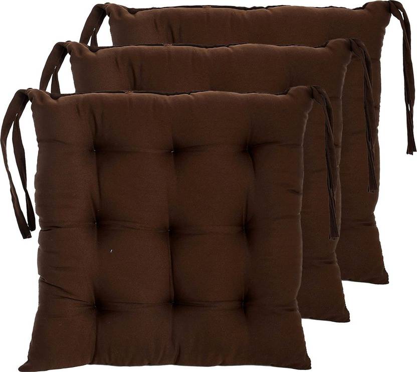 BHEBHA Microfibre Chair Pad Pack of 3 Solid