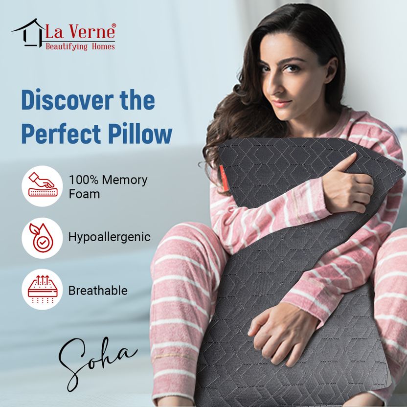 LA VERNE Memory Foam Sleeping Pillow Pack of 1 - Image 6