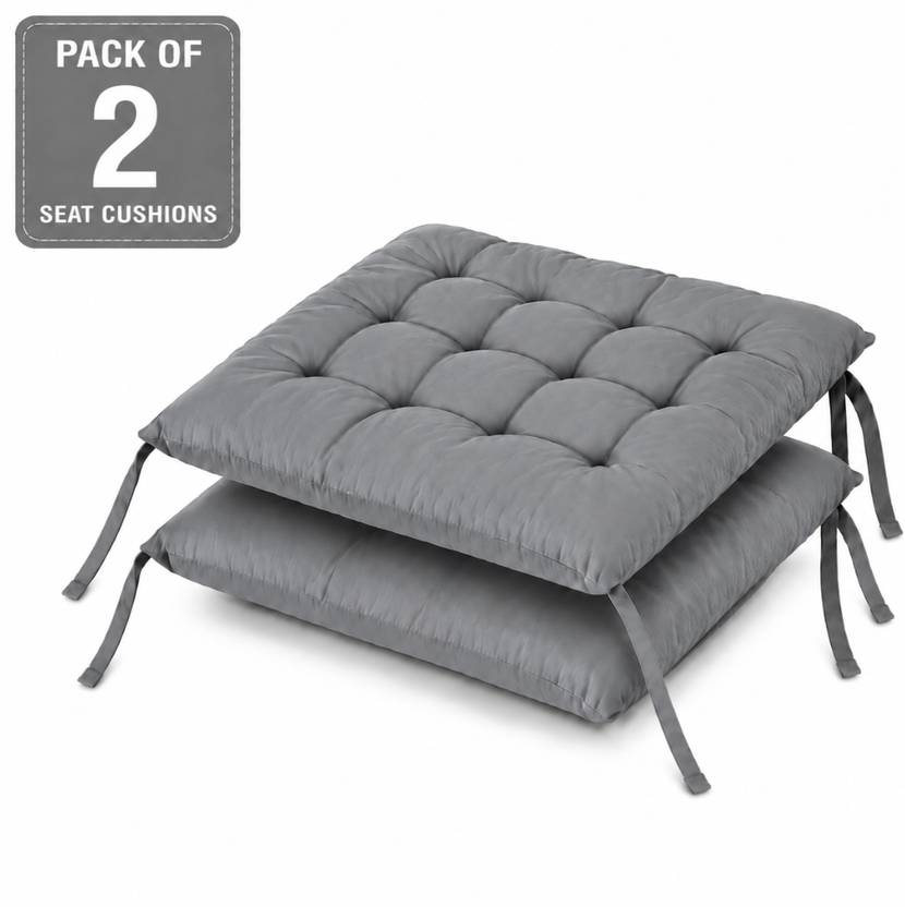 BHEBHA Microfibre Chair Pad Pack of 2 Solid