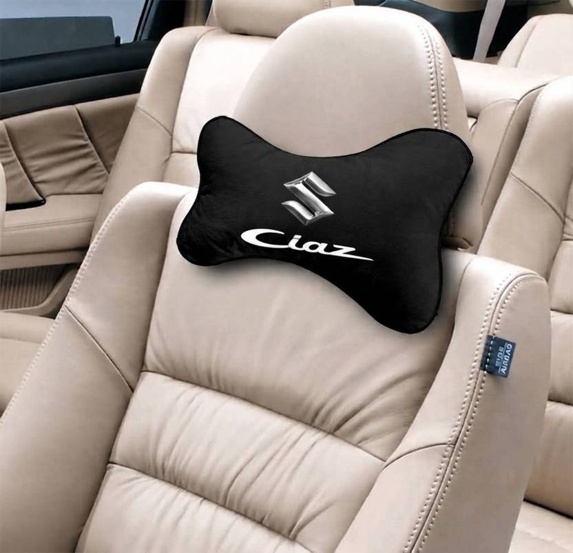 Ashu creation Microfibre Travel Pillow Pack of 2 Solid