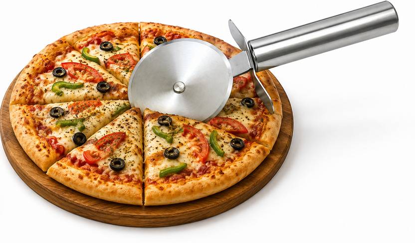 UMAIE Premium Stainless Steel Pizza Cutter with Safety Guard & Easy-Grip Handle Rolling Pizza Cutter