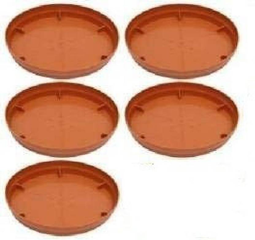 Besttrader Flower Pot Plant Saucer Base Plate Planter Tray 9 inch Terracotta Plant Container Set