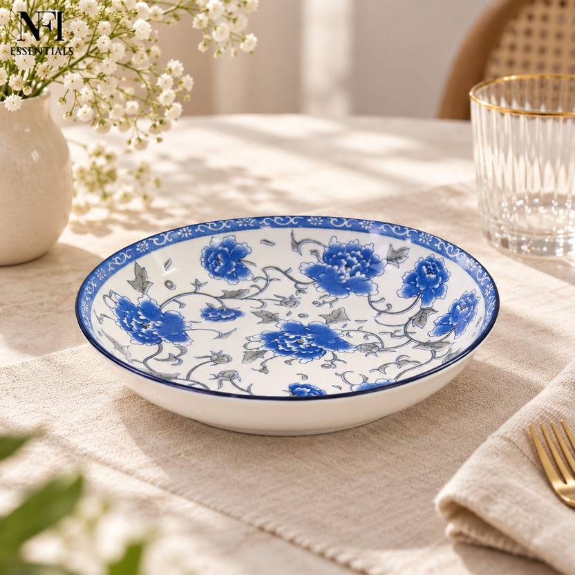 NFI essentials 8Inch Premium Ceramic Quarter Plate for Snacks & Appetizers Quarter Plate