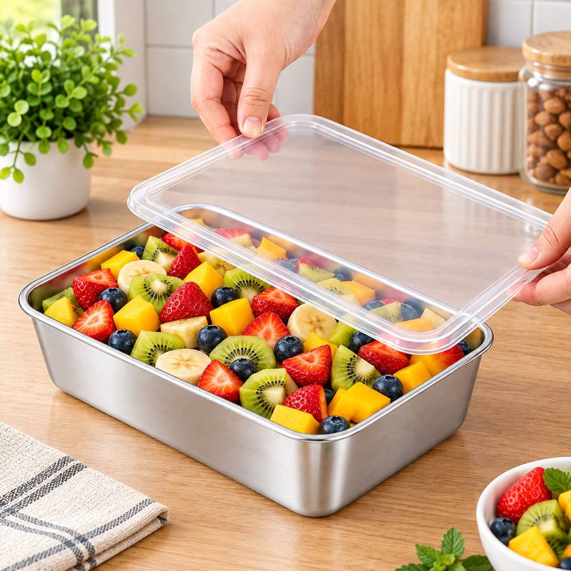 dravora SS Storage Tray 01 Baking Dish