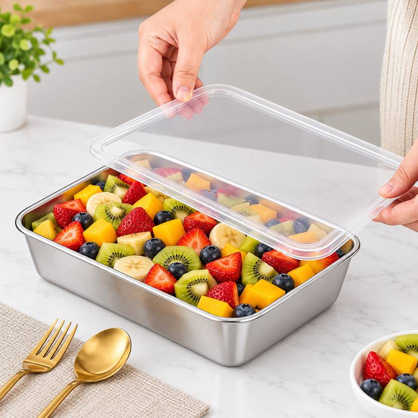 dravora SS Meal Storage Tray 01 Baking Dish