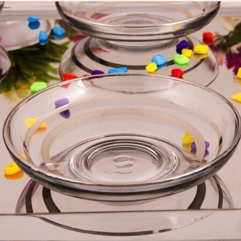 PASABAHCE Imported Tea Plate, Snack Plate, Chutney Plate, Saucer, Diameter 102mm, Made in Turkey Chutney Plate