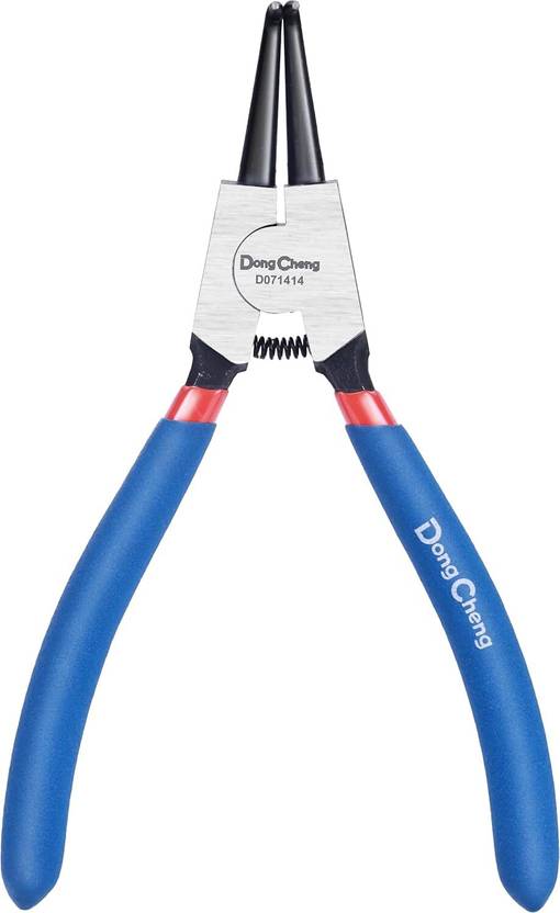 Dongcheng Circlip Pliers External Bent Head — 7" / 175mm | Forged High-Carbon Steel Jaws Circlip Plier