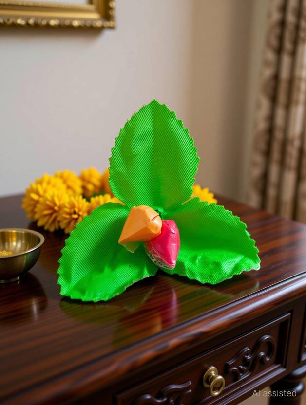 Vidagdha Haldi Kumkum Leaf Set Return Gift for Wedding/All ocassions (20) Plastic
