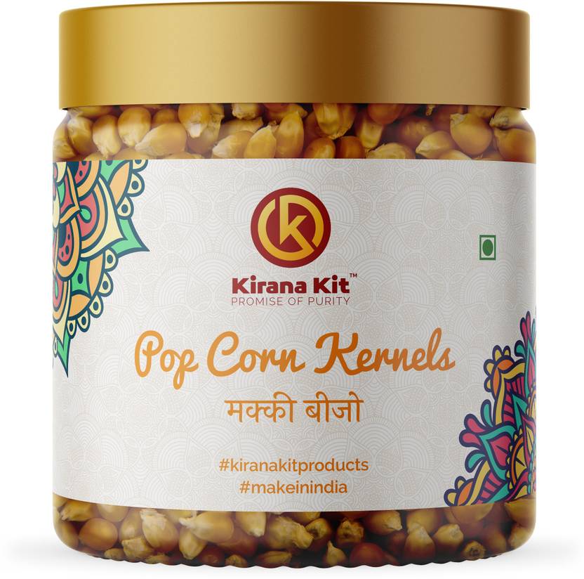 KIRANA KIT PopCorn Kernels , Makki Perfect For Home Popping 200gm corn, ghee Popcorn Price in