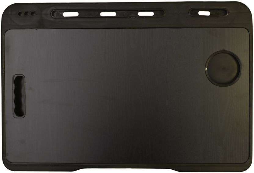 FurniGully Wood Portable Laptop Table - Black - Image 3