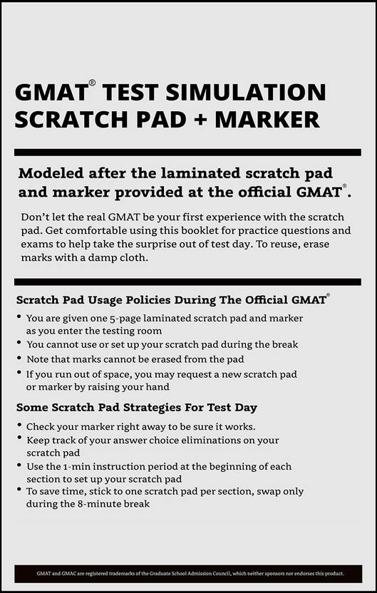 GMAT Test Simulation Laminated Scratch Pad with Two Markers and an