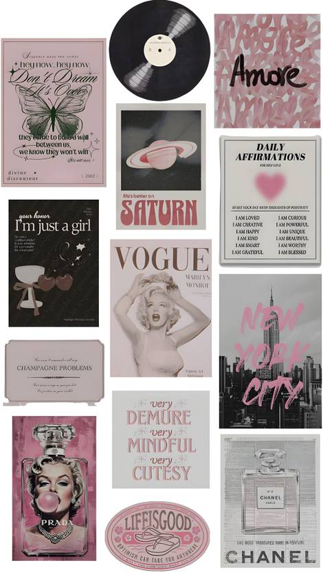 VOGUE WALL POSTER PACK OF 20+ GLOSSY POSTERS GIRLISH POSTER FOR AESTHETIC WALL Paper Print