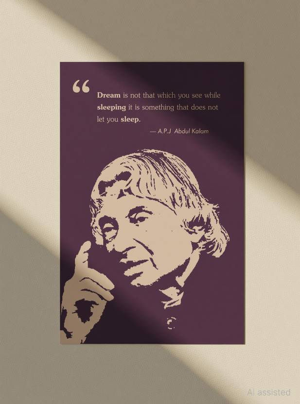 DivineDesigns A.P.J Abdul Kalam Paper Print