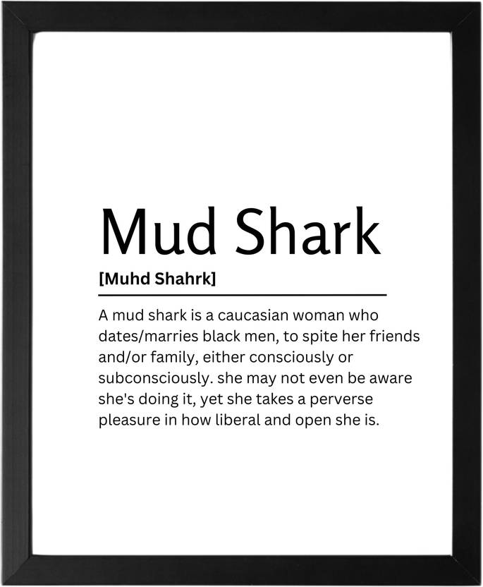 Mud Shark 9.5 X 11.5 UNFRAMED Dictionary Definition Art Print Poster