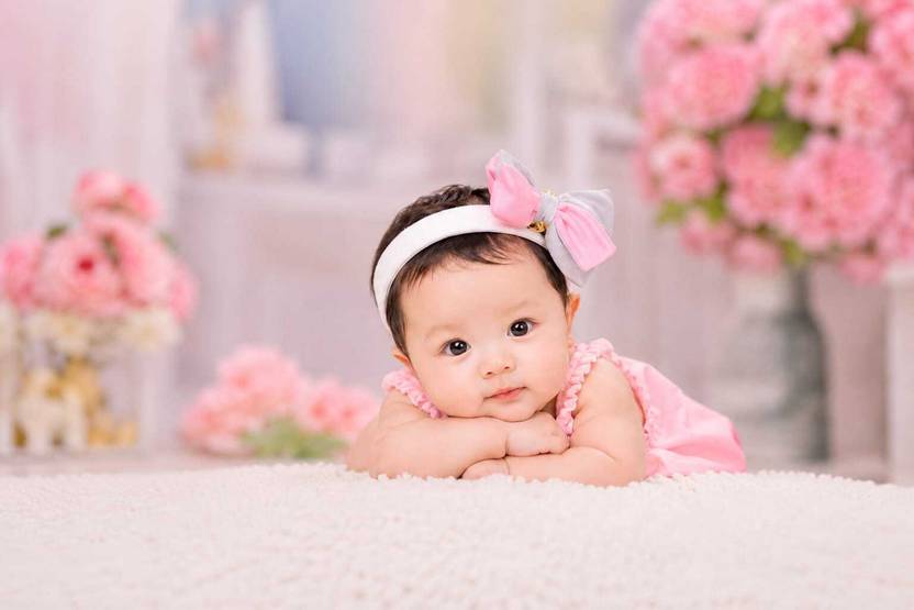 Adorable Baby Girl Smile Poster for Wall Pregnant Women Cute Large Posters Paper Print
