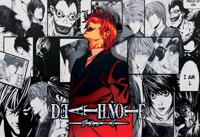 Light Yagami Poster Death Note Anime Without Frame, Wall Poster Photographic Paper