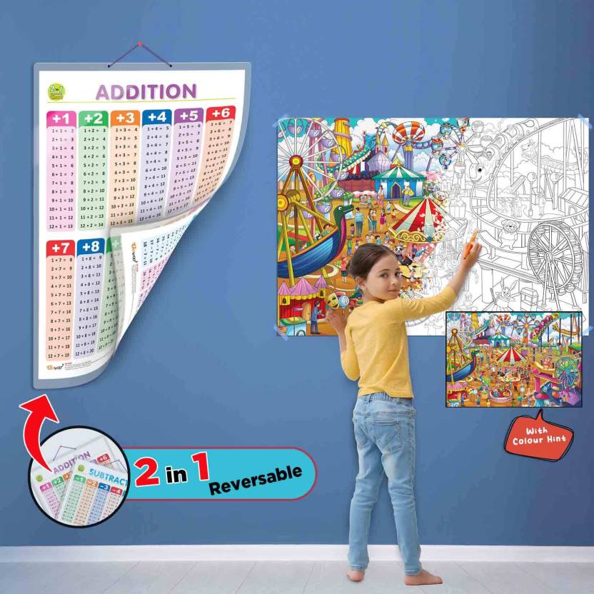 2 IN 1 ADDITION AND SUBTRACTION CHART and GIANT AMUSEMENT PARK