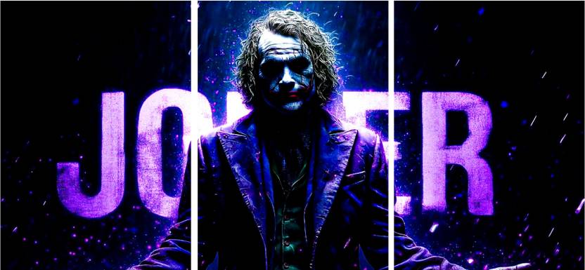 Joker Superhero Wall Posters – Set of 3 A4 | Premium Superhero Artwork Prints Photographic Paper